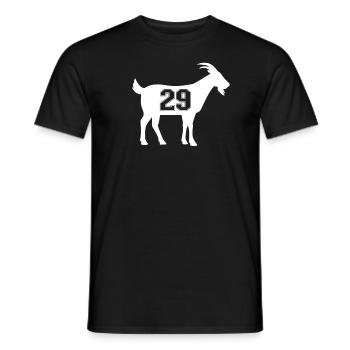 Ziege 29 G.O.A.T. Nummer neunundzwanzig Ziege - Männer T-Shirt - Schwarz - Vorne - AI Model Male 178 light (178cm)