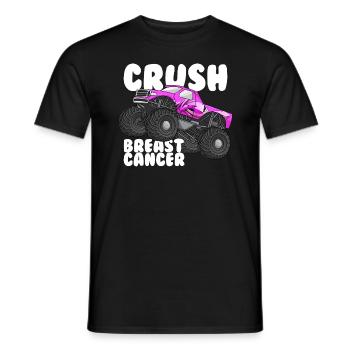 Crush Breast Cancer Brustkrebs-Bewusstsein - Männer T-Shirt - Schwarz - Vorne - AI Model Male 178 light (178cm)