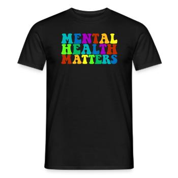 Bewusstsein für psychische Gesundheit Psychische G - Männer T-Shirt - Schwarz - Vorne - AI Model Male 178 light (178cm)