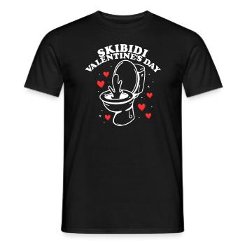 Skibidi Valentinstag Jungen Teen Skibidi Toilette - Männer T-Shirt - Schwarz - Vorne - AI Model Male 178 light (178cm)
