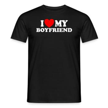 Ich liebe meinen Freund, passendes Paar, meinen Fr - Männer T-Shirt - Schwarz - Vorne - AI Model Male 178 light (178cm)