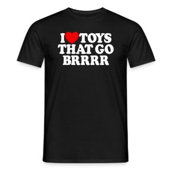 J’aime les jouets qui vont Brrrr Raunchy Femmes - T-shirt homme - noir - Devant - AI Model Male 178 light (178cm)