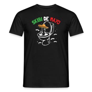 Skibidi De Mayo Teen Skibidi Toilette Cinco De May - Männer T-Shirt - Schwarz - Vorne - AI Model Male 178 light (178cm)