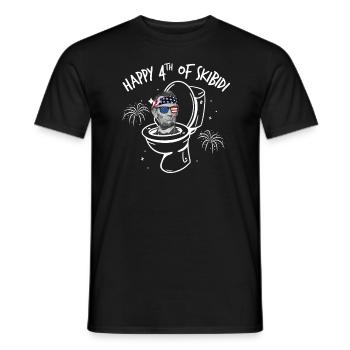 Happy 4th Of Skibidi Lincoln Skibidi ToiletteTeena - Männer T-Shirt - Schwarz - Vorne - AI Model Male 178 light (178cm)