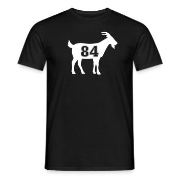 Ziege 84 G.O.A.T. Nummer vierundachtzig Ziege - Männer T-Shirt - Schwarz - Vorne - AI Model Male 178 light (178cm)