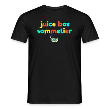 Juice Box Sommelier Kid Core Funny Gen Z Kidcore - Men's T-Shirt - black - Front - AI Model Male 178 light (178cm)