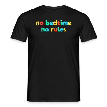 No Bedtime, No Rules Kid Core Brat Ge - Men's T-Shirt - black - Front - AI Model Male 178 light (178cm)