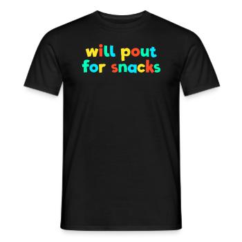 Will sulk for snacks Kid Core Brat Gen Z Kid - Men's T-Shirt - black - Front - AI Model Male 178 light (178cm)