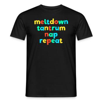 Meltdown Tantrum Nap Repeat Kid Core Gen Z Kidcore - Männer T-Shirt - Schwarz - Vorne - AI Model Male 178 light (178cm)