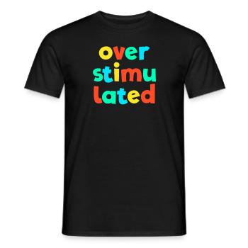 Overstimulated Kidcore Funny Brat Gen Z Kidco - Men's T-Shirt - black - Front - AI Model Male 178 light (178cm)