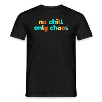 No Chill, Just Chaos Kid Core Brat Gen Z Kidcore - Men's T-Shirt - black - Front - AI Model Male 178 light (178cm)