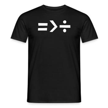 L’égalité est plus grande que la division - T-shirt homme - noir - Devant - AI Model Male 178 light (178cm)