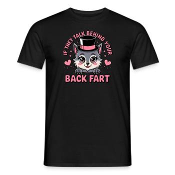 Wenn sie hinter deinem Rücken reden, Furz-Werwolf- - Männer T-Shirt - Schwarz - Vorne - AI Model Male 178 light (178cm)