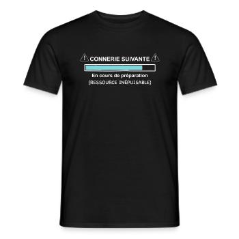 Connerie suivante en téléchargement - T-shirt homme - noir - Devant - AI Model Male 178 light (178cm)
