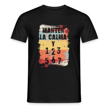 Keep Calm And Dance Salsa - Men's T-Shirt - black - Front - AI Model Male 178 light (178cm)