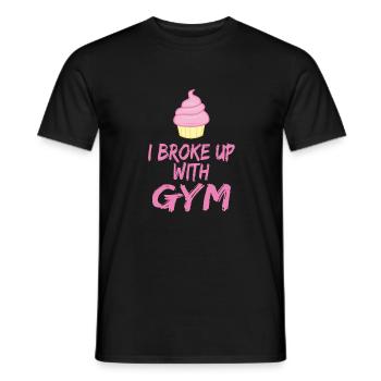 I've separated myself from the gym - Men's T-Shirt - black - Front - AI Model Male 178 light (178cm)