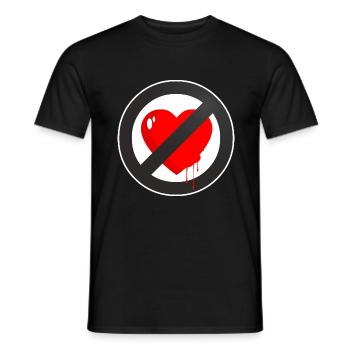 LOVE DOES NOT EXIST - Men's T-Shirt - black - Front - AI Model Male 178 light (178cm)