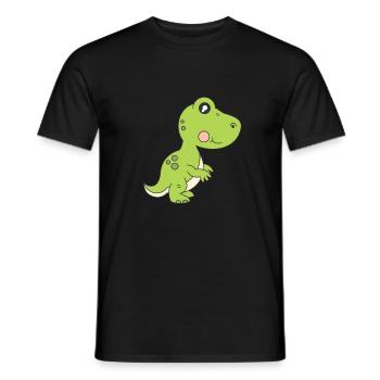 doux bébé Dino super confiance style comique - T-shirt homme - noir - Devant - AI Model Male 178 light (178cm)