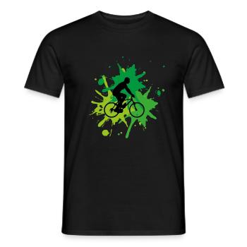 Bicycle Riding Bicycle Tour Green - Men's T-Shirt - black - Front - AI Model Male 178 light (178cm)