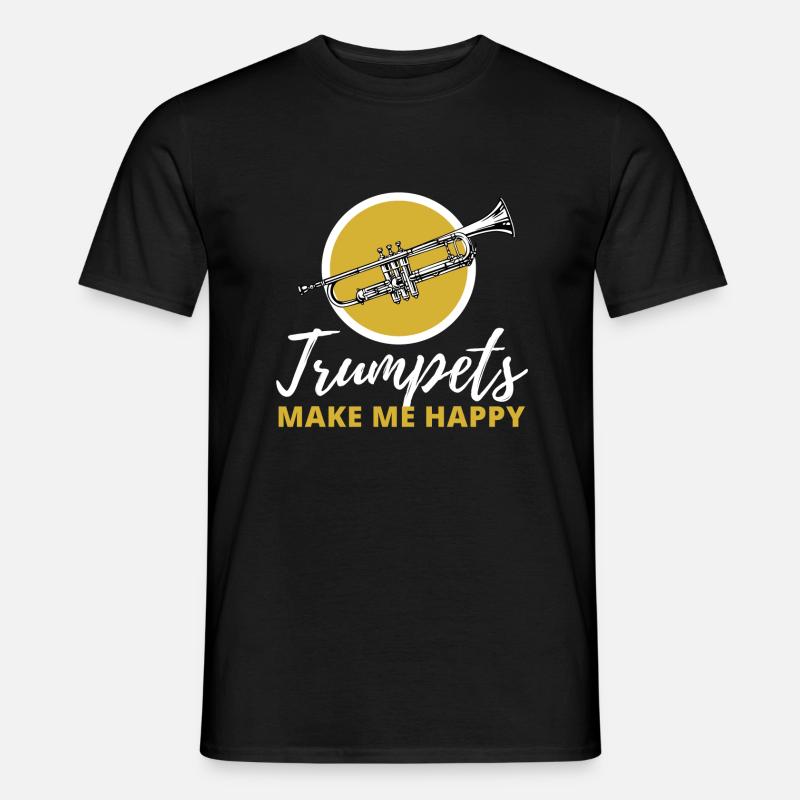 Trompete - Männer T-Shirt - Schwarz