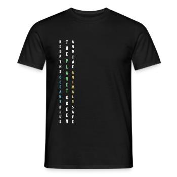 Keep the Planet green Umweltschutz Tierschutz öko - Männer T-Shirt - Schwarz - Vorne - AI Model Male 178 light (178cm)