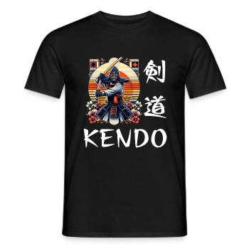 cadeau kendo sport - T-shirt homme - noir - Devant - AI Model Male 178 light (178cm)
