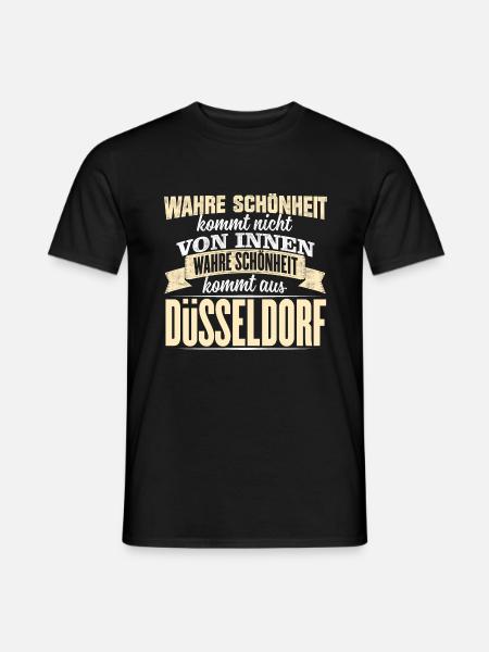 DÜSSELDORF - Schönheit - Männer T-Shirt - Schwarz