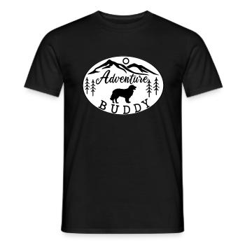 Hovawart Adventure Buddy HundespruchHundeliebhaber - Männer T-Shirt - Schwarz - Vorne - AI Model Male 178 light (178cm)