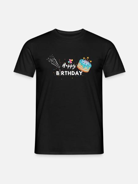 happy birthday - Männer T-Shirt - Schwarz