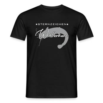 Sternzeichen Wallermann lustiger Wallerspruch Wels - Männer T-Shirt - Schwarz - Vorne - AI Model Male 178 light (178cm)