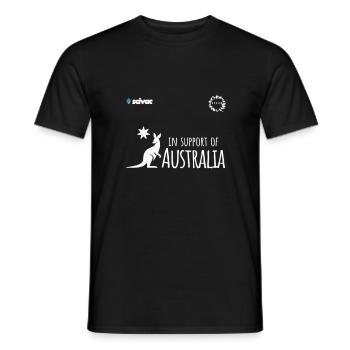 Zur Unterstützung von AUSTRALIEN - Männer T-Shirt - Schwarz - Vorne - AI Model Male 178 light (178cm)