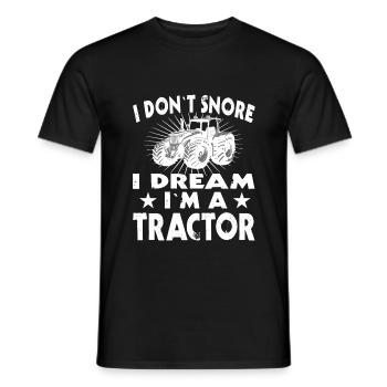 Traktor Schnarchen Traktoren Landwirt Geschenk - Männer T-Shirt - Schwarz - Vorne - AI Model Male 178 light (178cm)