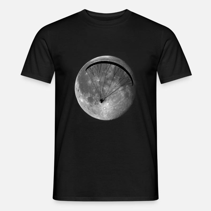 Paragliding paragliding moon gift pilot - Men's T-Shirt - black