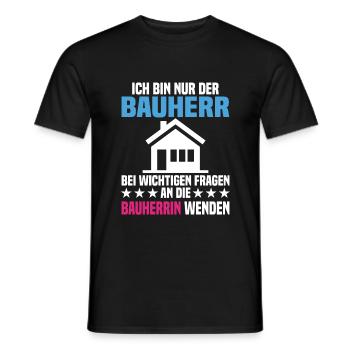 Bauherr Bauherrin Eigenheim Richtfest Geschenk - Männer T-Shirt - Schwarz - Vorne - AI Model Male 178 light (178cm)