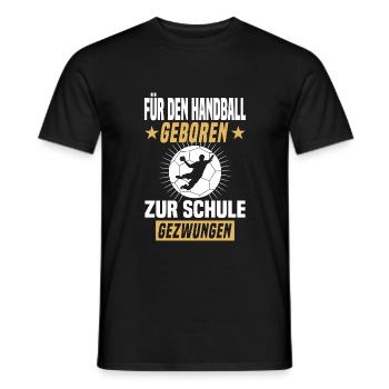 Handball Sprungwurf Ball Handballspieler Geschenk - Männer T-Shirt - Schwarz - Vorne - AI Model Male 178 light (178cm)