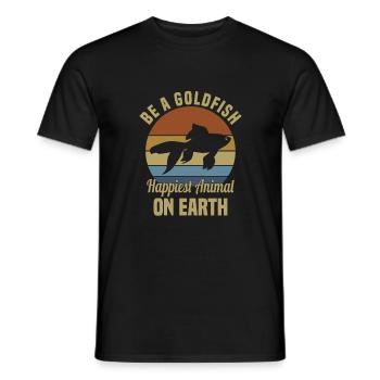 Goldfish Pet Fish Aquarium - Men's T-Shirt - black - Front - AI Model Male 178 light (178cm)