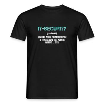 IT Cyber Security Experte Nerd Hacking - Männer T-Shirt - Schwarz - Vorne - AI Model Male 178 light (178cm)