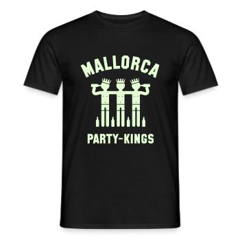 Mallorca Party-Kings (Party Holiday) - Men's T-Shirt - black - Front - AI Model Male 178 light (178cm)