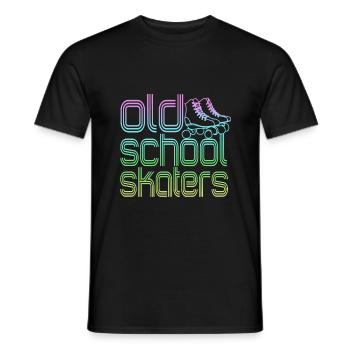 Roller Skates Old School Skaters - Men's T-Shirt - black - Front - AI Model Male 178 light (178cm)
