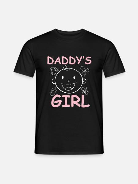 Daddys Girl Baby Girl Datter Farsdag - T-skjorte herre - svart