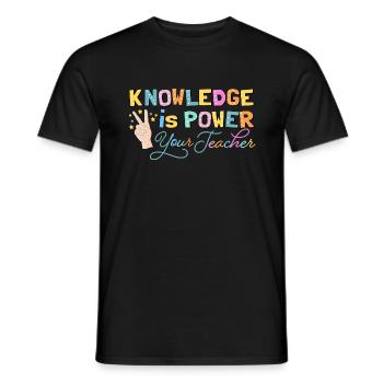 Teacher - Men's T-Shirt - black - Front - AI Model Male 178 light (178cm)