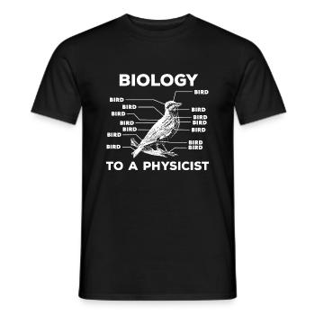 Biologie pour un physicien - T-shirt homme - noir - Devant - AI Model Male 178 light (178cm)