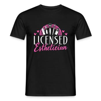Beautician Licensed Esthetician - Männer T-Shirt - Schwarz - Vorne - AI Model Male 178 light (178cm)