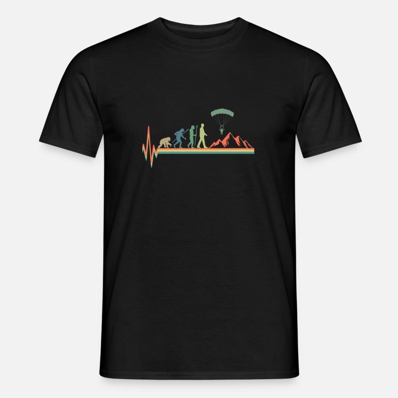 Cadeau de parapente Evolution - T-shirt homme - noir