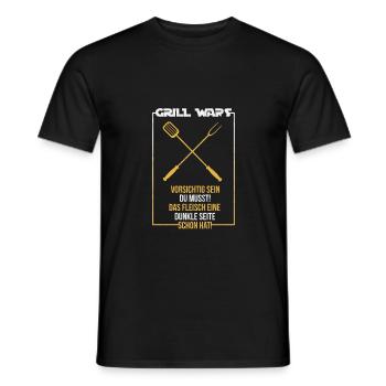 Grill Wars attention vous devez être cadeau - T-shirt homme - noir - Devant - AI Model Male 178 light (178cm)
