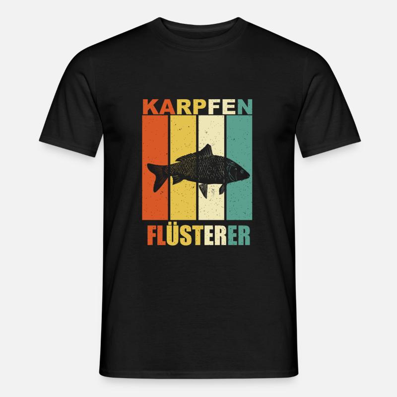 Karpfen Flüsterer - Männer T-Shirt - Schwarz
