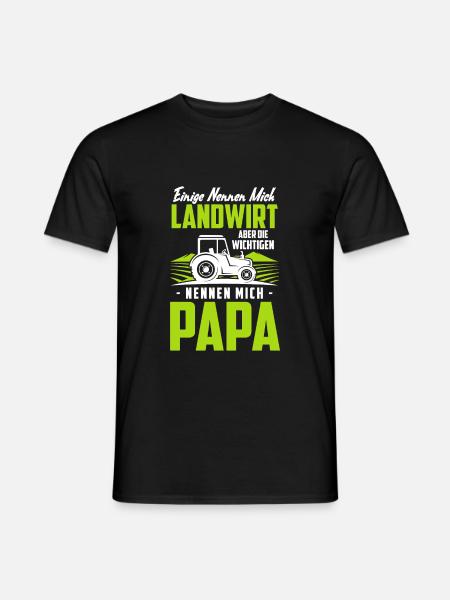 Vater Papa Landwirt Bauer Geschenk - Männer T-Shirt - Schwarz
