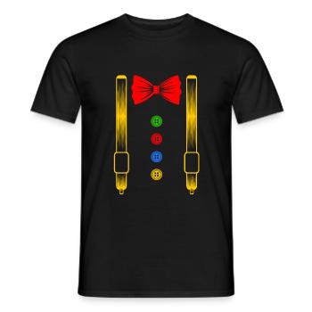 Clown costume clown carnival carnival costume - Men's T-Shirt - black - Front - AI Model Male 178 light (178cm)
