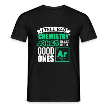 Je dis de mauvaises blagues de chimie parce que tout bon argon - T-shirt homme - noir - Devant - AI Model Male 178 light (178cm)