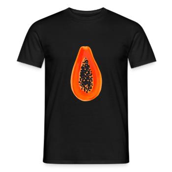 Papaya Kostüm Exotische Papayafrucht Obst Früchte - Männer T-Shirt - Schwarz - Vorne - AI Model Male 178 light (178cm)